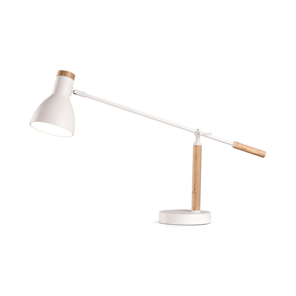 Cohen Table Lamp, White and Natural Oak – image 3