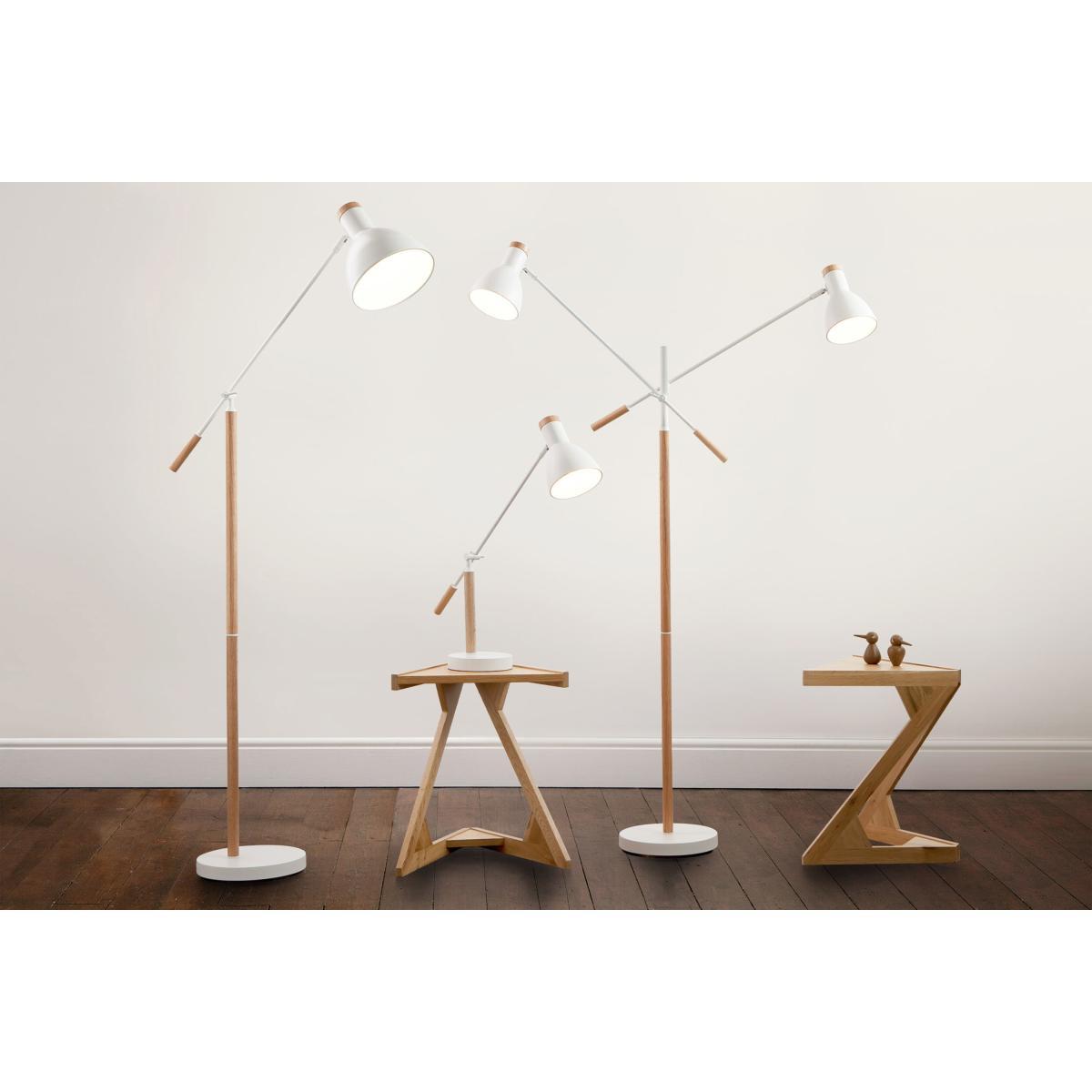 Cohen Table Lamp, White and Natural Oak – image 4
