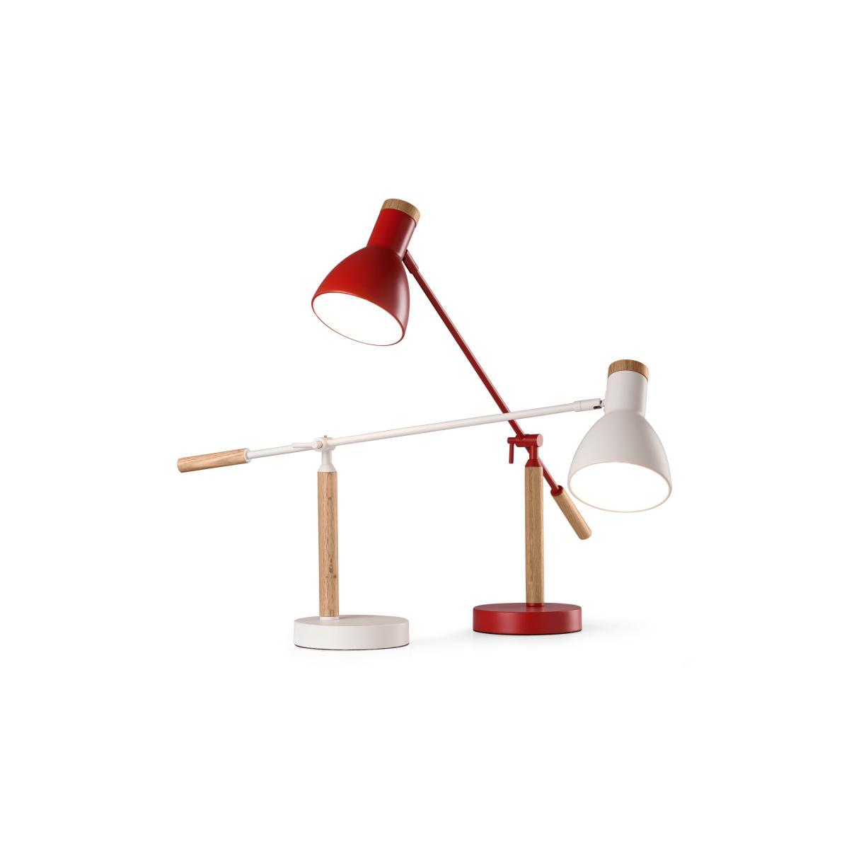Cohen Table Lamp, White and Natural Oak – image 8