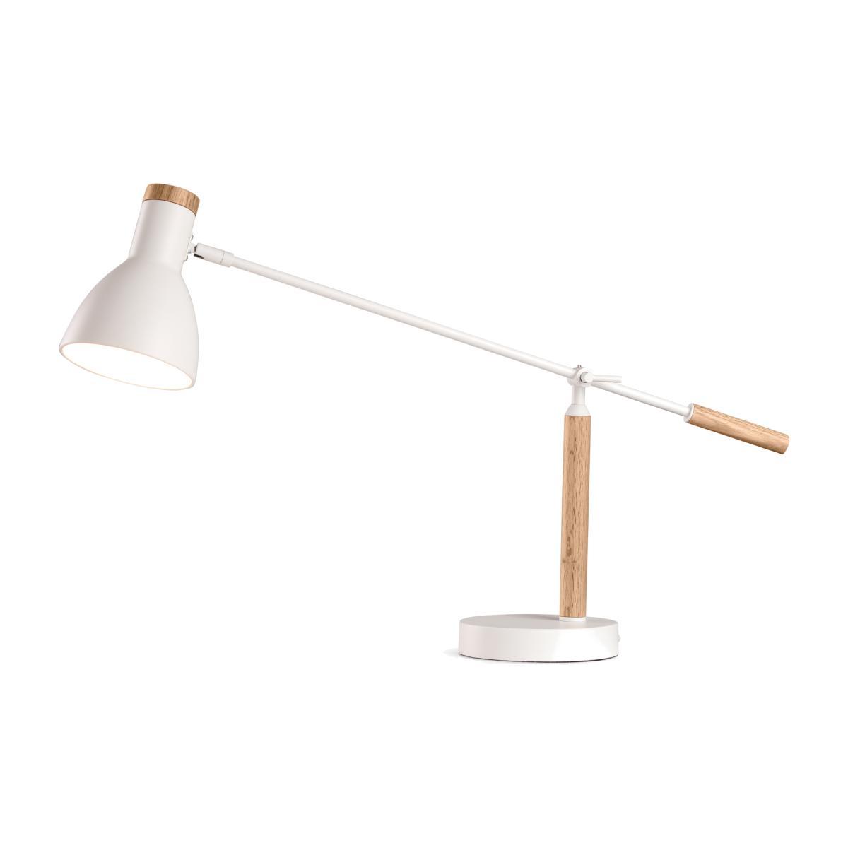 Cohen Table Lamp, White and Natural Oak – image 1