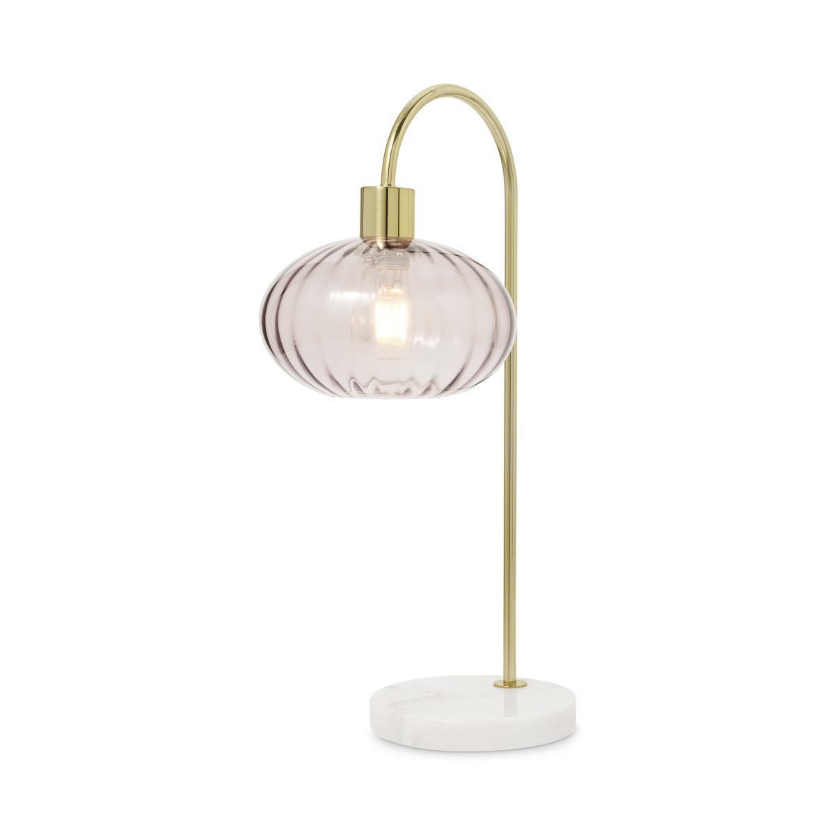 Tilbury Table Light, Blush, Grey & Antique Brass – image 2