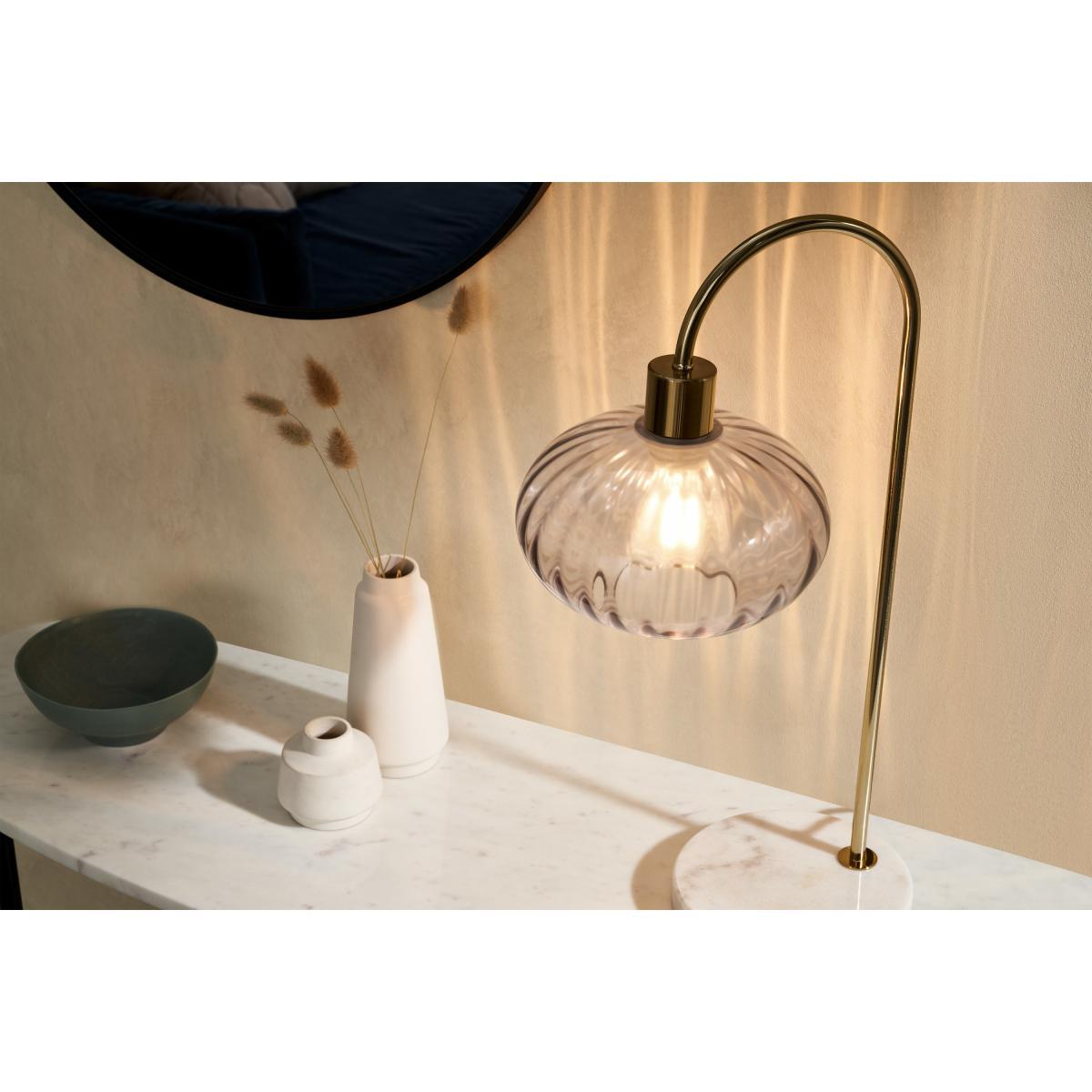 Tilbury Table Light, Blush, Grey & Antique Brass – image 4