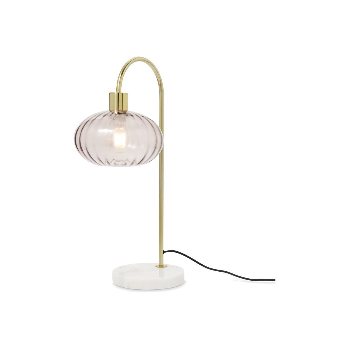Tilbury Table Light, Blush, Grey & Antique Brass – image 1