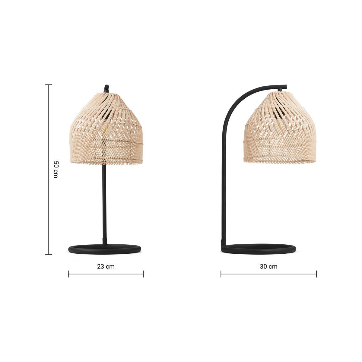 Java Overreach Table Lamp, Natural Rattan – image 8