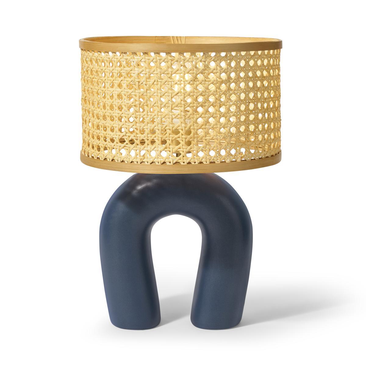 Otha Ceramic Table Lamp, Blue – image 2