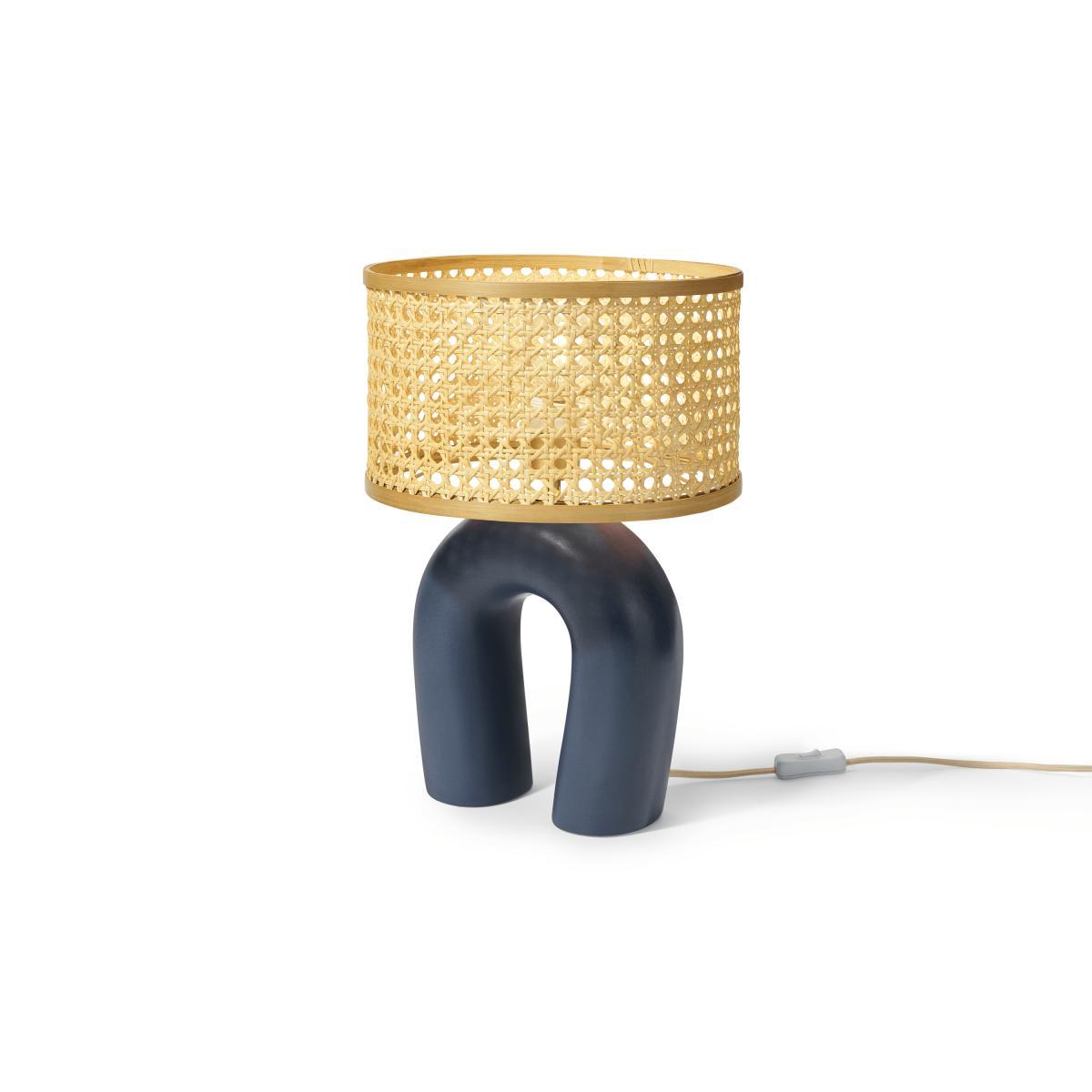 Otha Ceramic Table Lamp, Blue – image 3