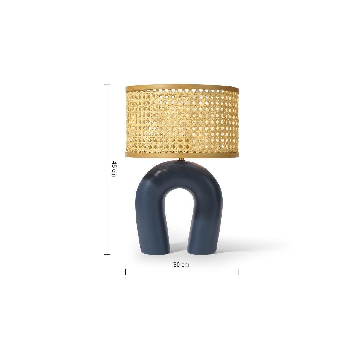 Otha Ceramic Table Lamp, Blue – image 9