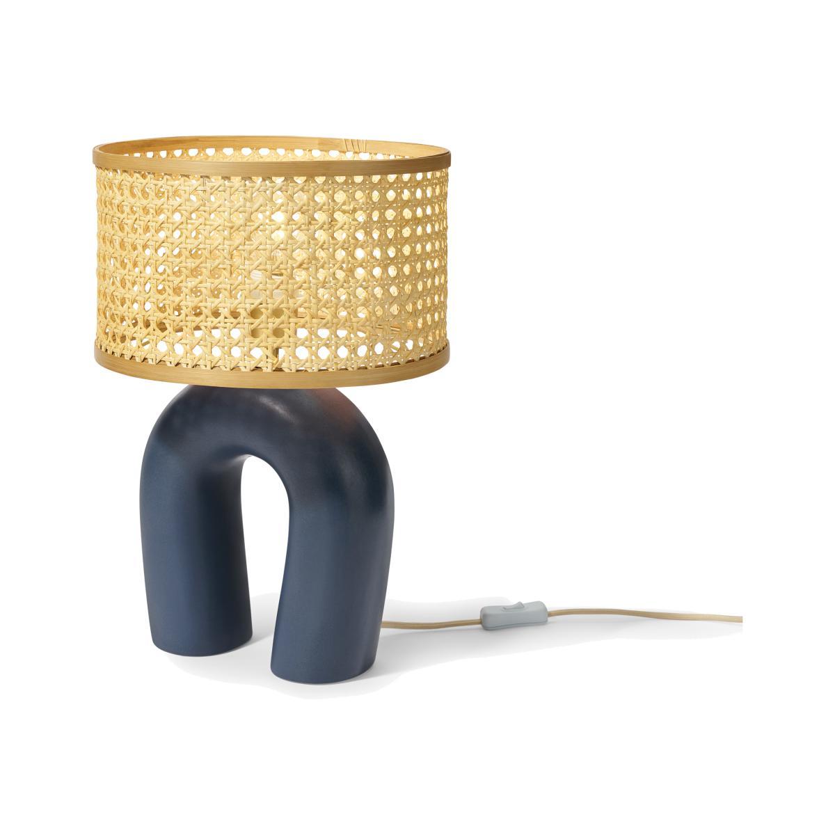 Otha Ceramic Table Lamp, Blue – image 1