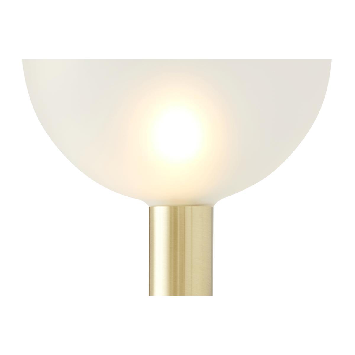 Boll Table Lamp, White Marble, Black & Frosted Glass – image 4