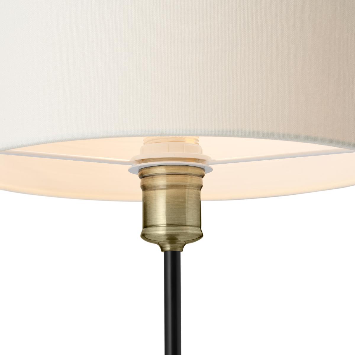 Teo Table Lamp, Antique Brass & White – image 3