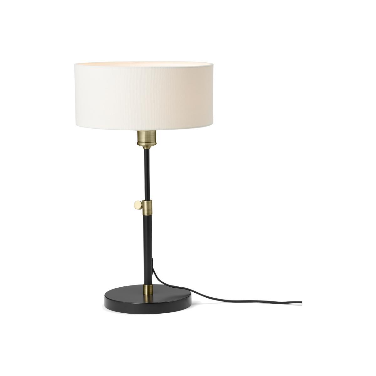 Teo Table Lamp, Antique Brass & White – image 1