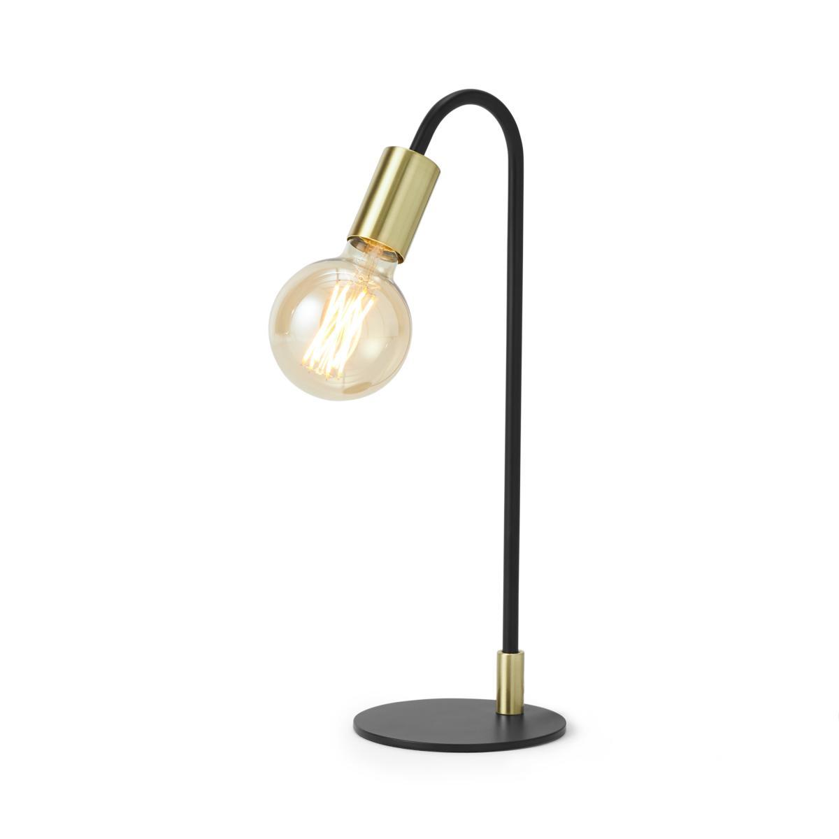 Octavia Table Lamp, Black & Brass – image 2