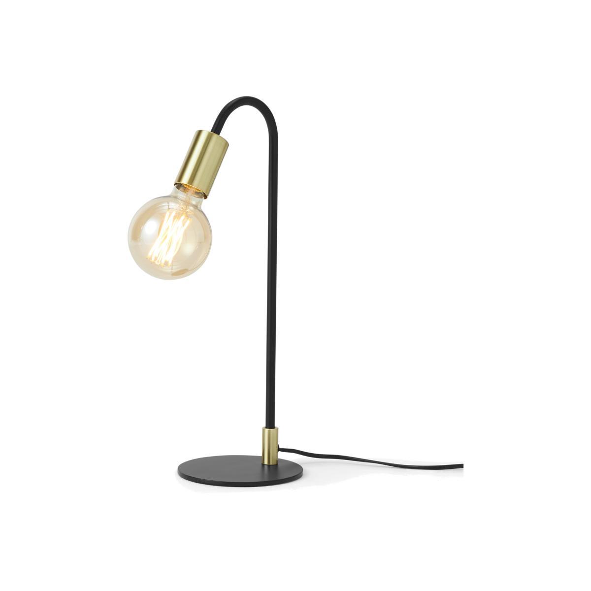 Octavia Table Lamp, Black & Brass – image 1