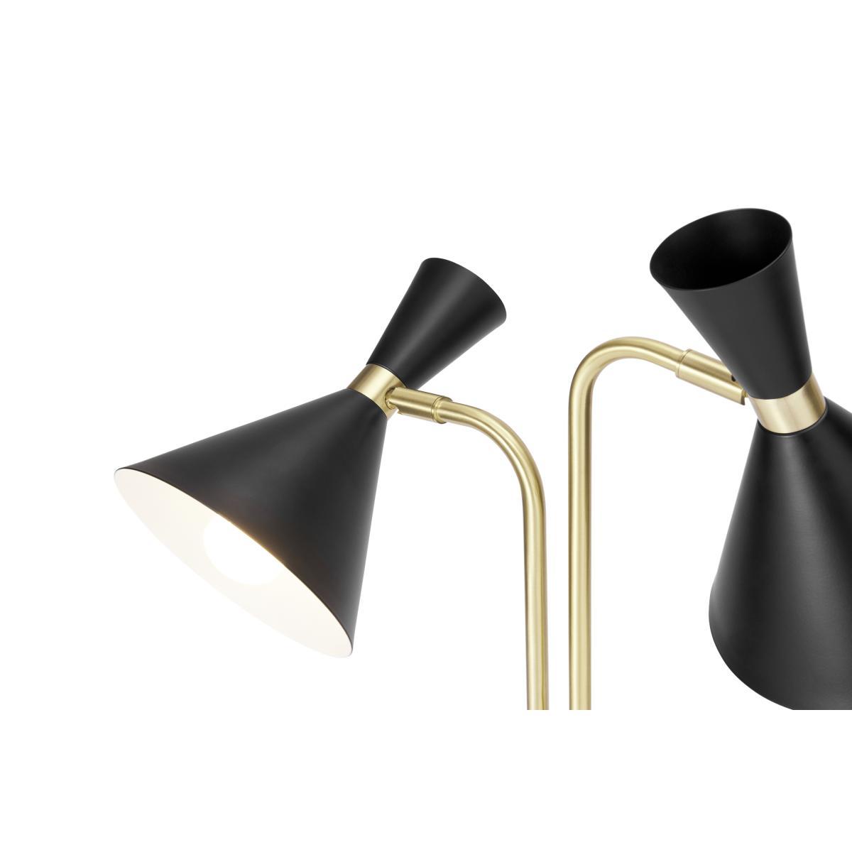 Axton Duo Table Lamp, Black & Brushed Brass – image 5