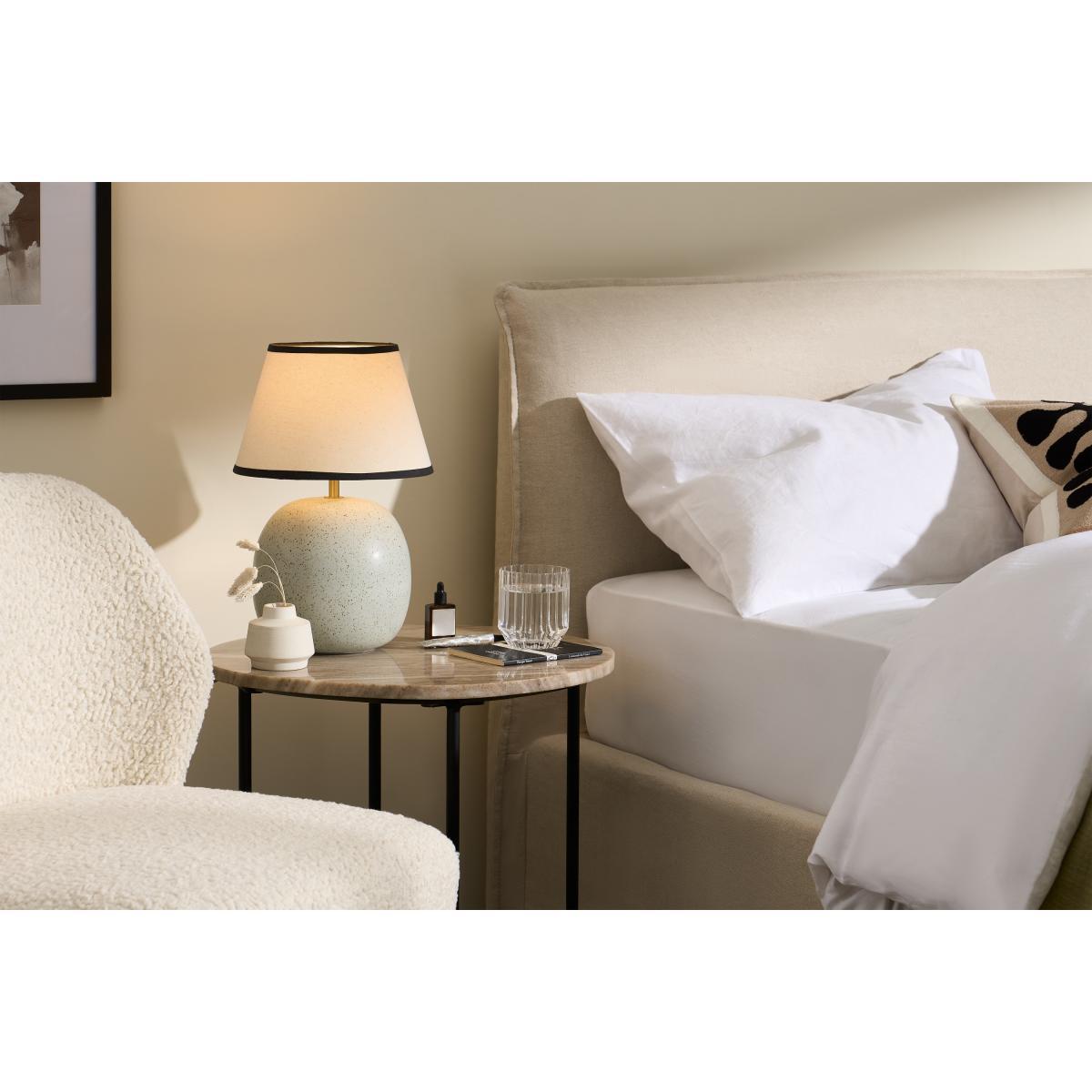 Kaili Round Table Lamp Base, Off-White Reactive Glaze – image 4