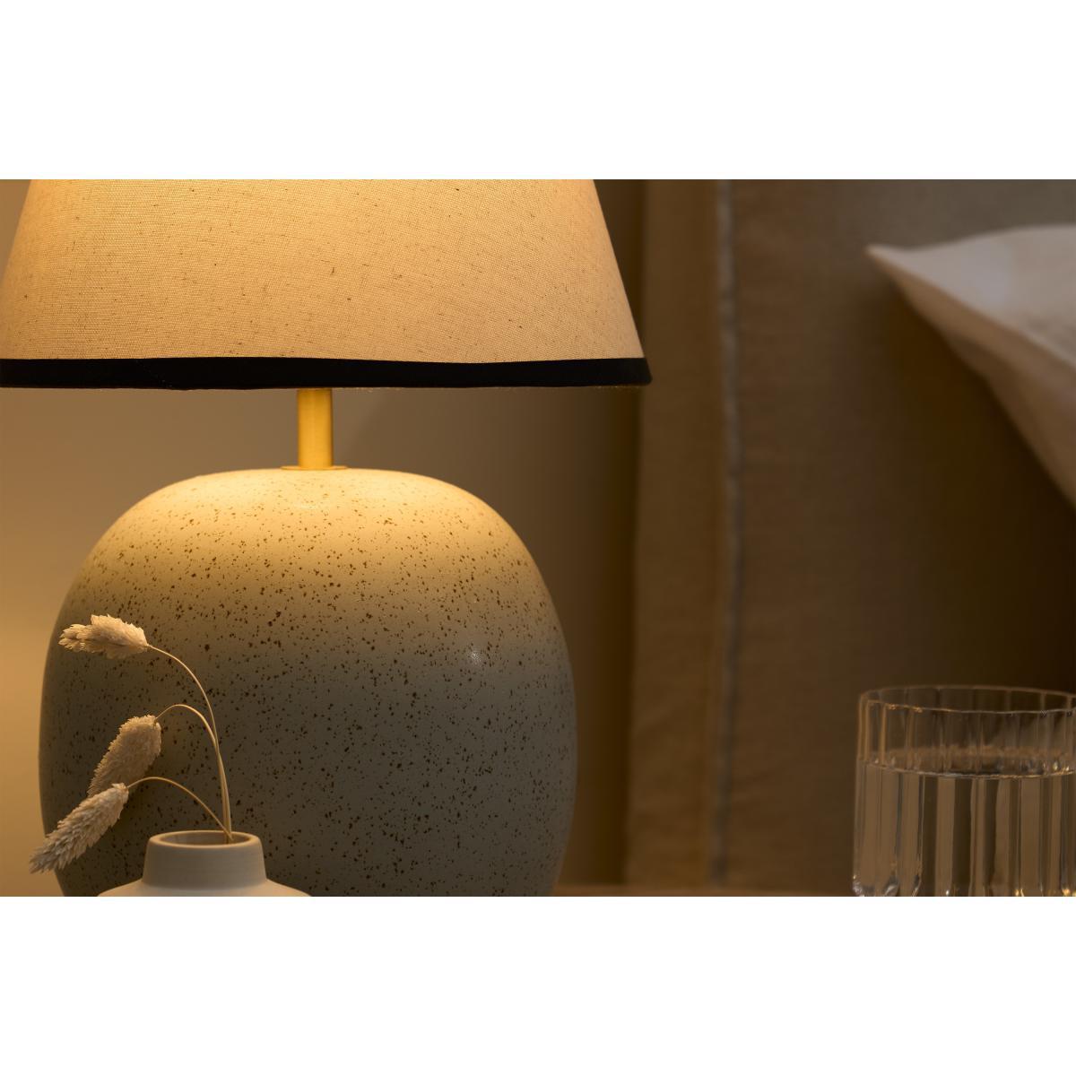 Kaili Round Table Lamp Base, Off-White Reactive Glaze – image 5