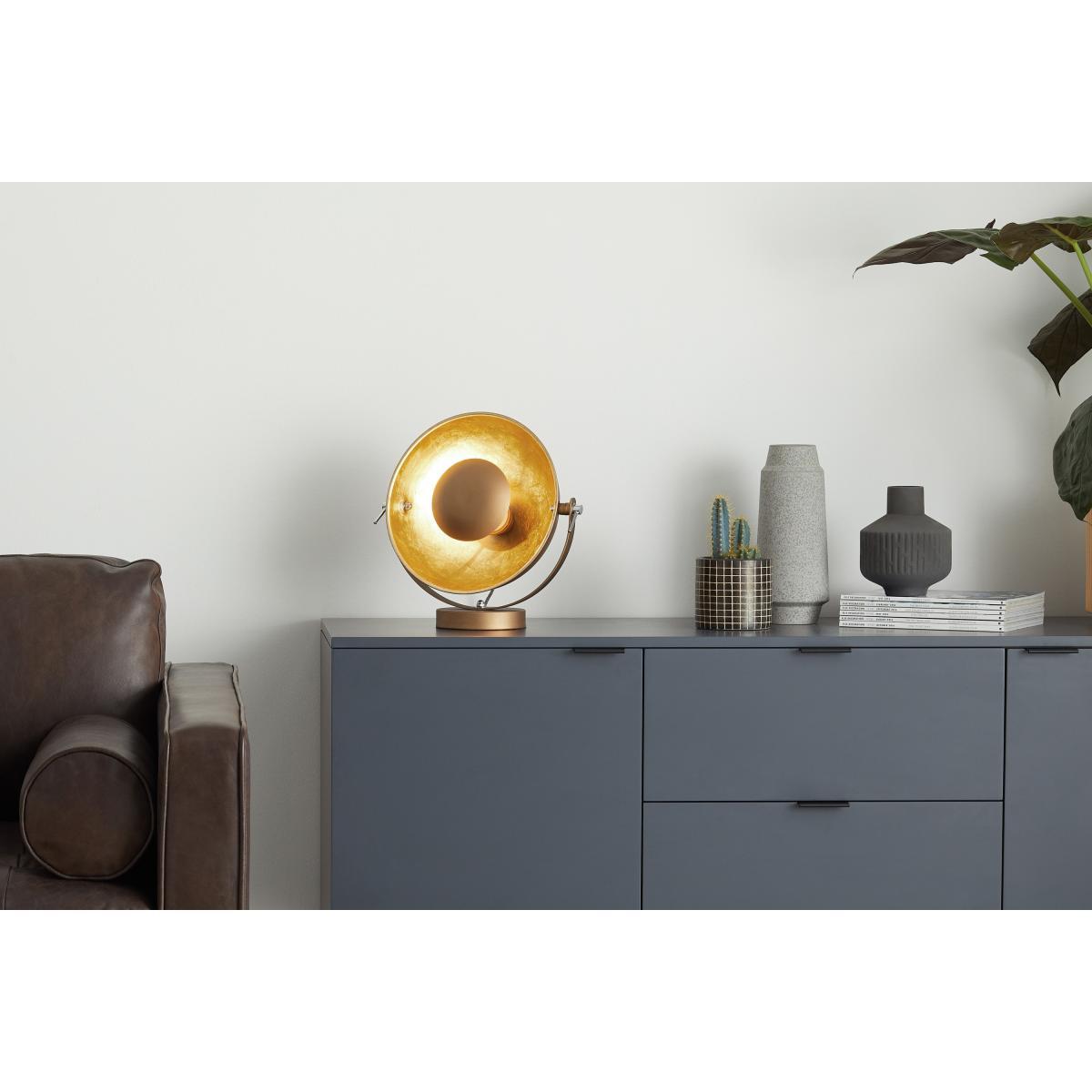 Chicago Table Lamp, Antique Copper & Gold – image 4