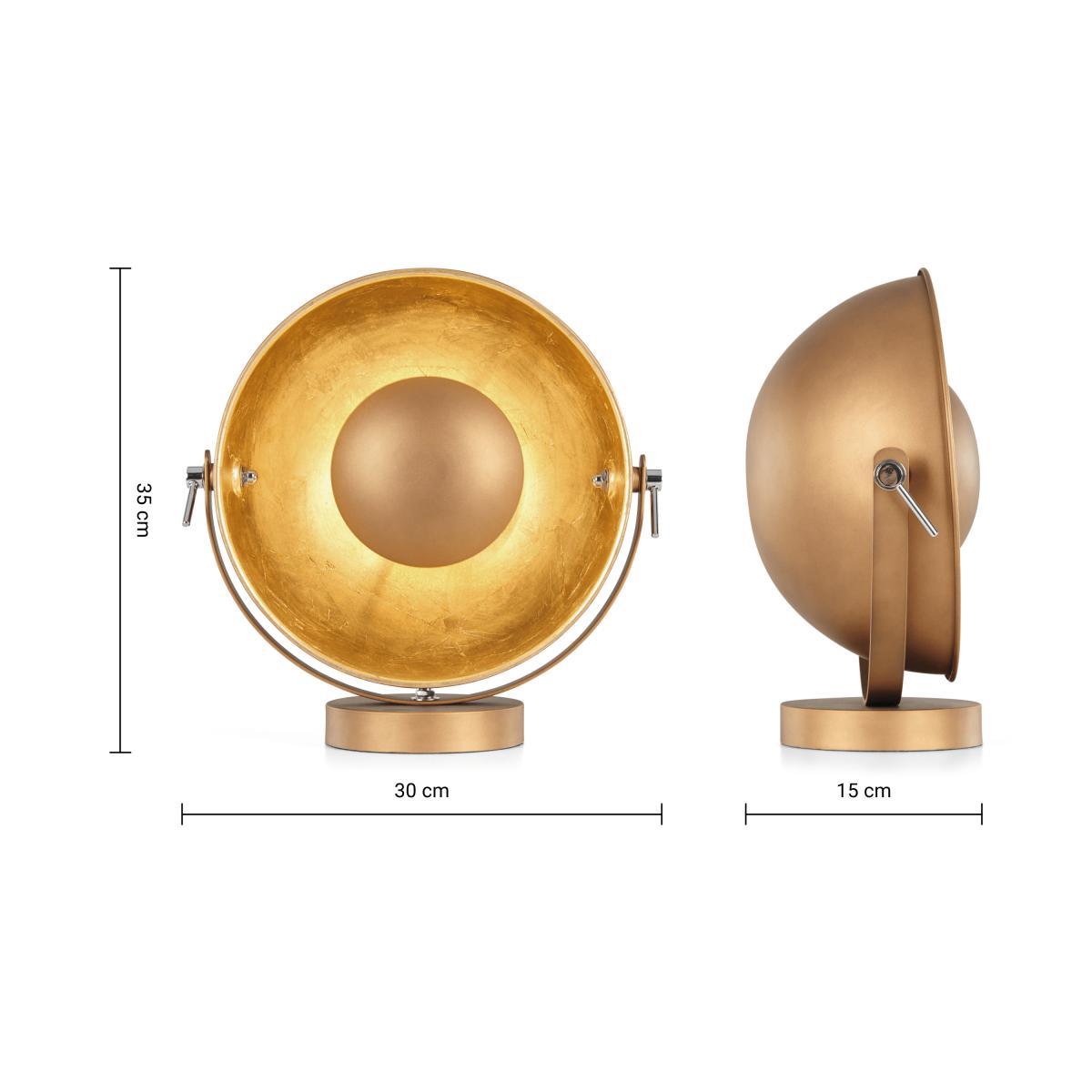 Chicago Table Lamp, Antique Copper & Gold – image 8
