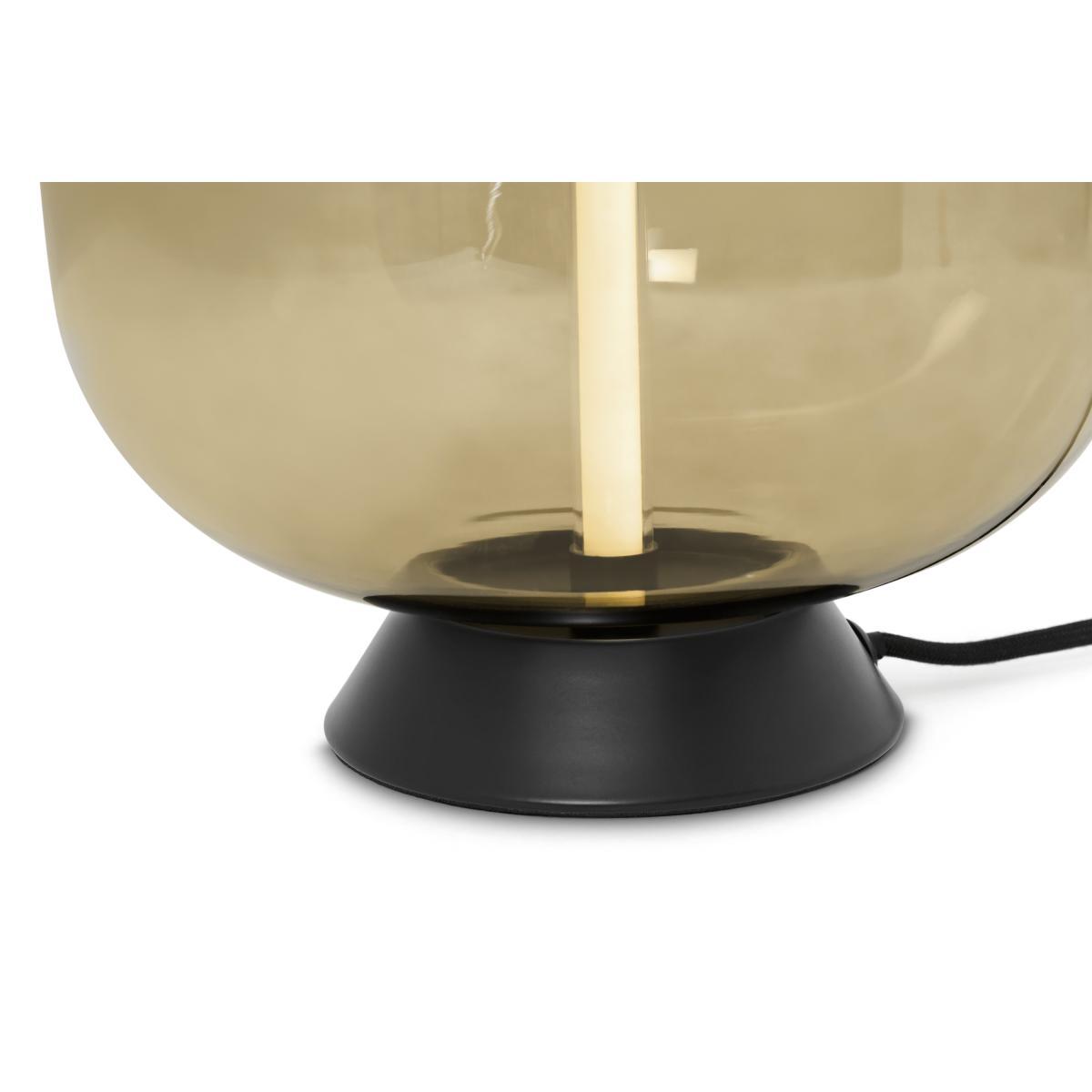 Olney LED Table Lamp, Champagne Glass & Black Metal – image 7