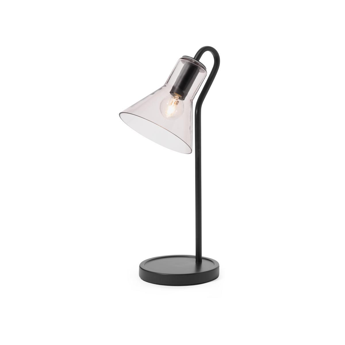 Lens Table Lamp, Black & Smoked Glass – image 2