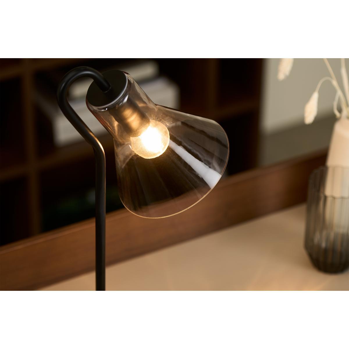 Lens Table Lamp, Black & Smoked Glass – image 5
