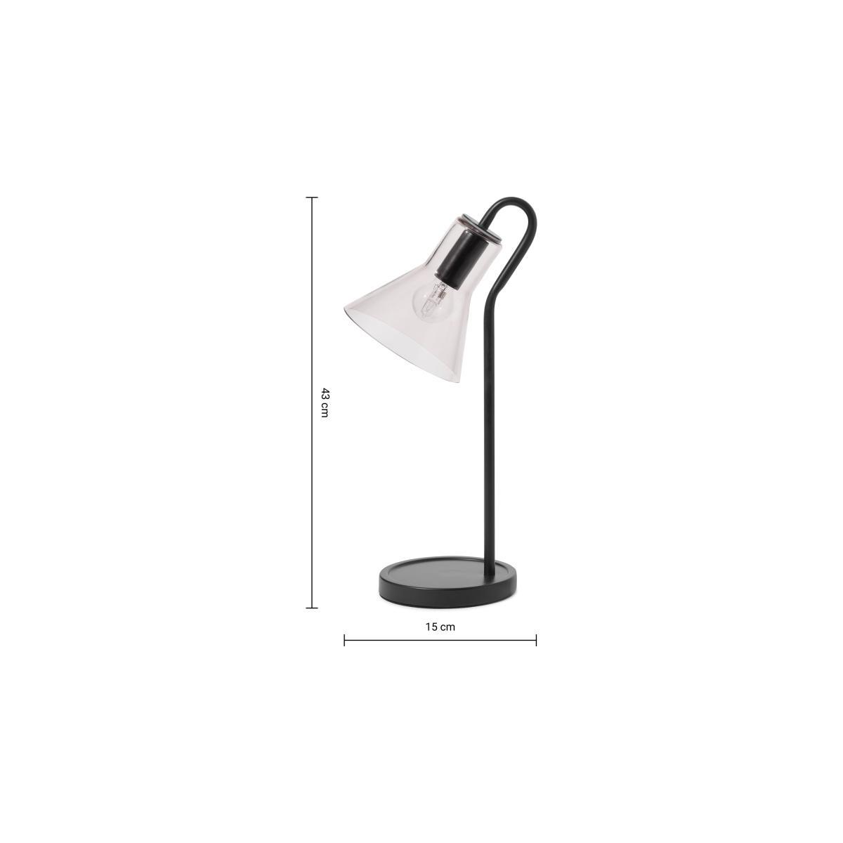Lens Table Lamp, Black & Smoked Glass – image 10