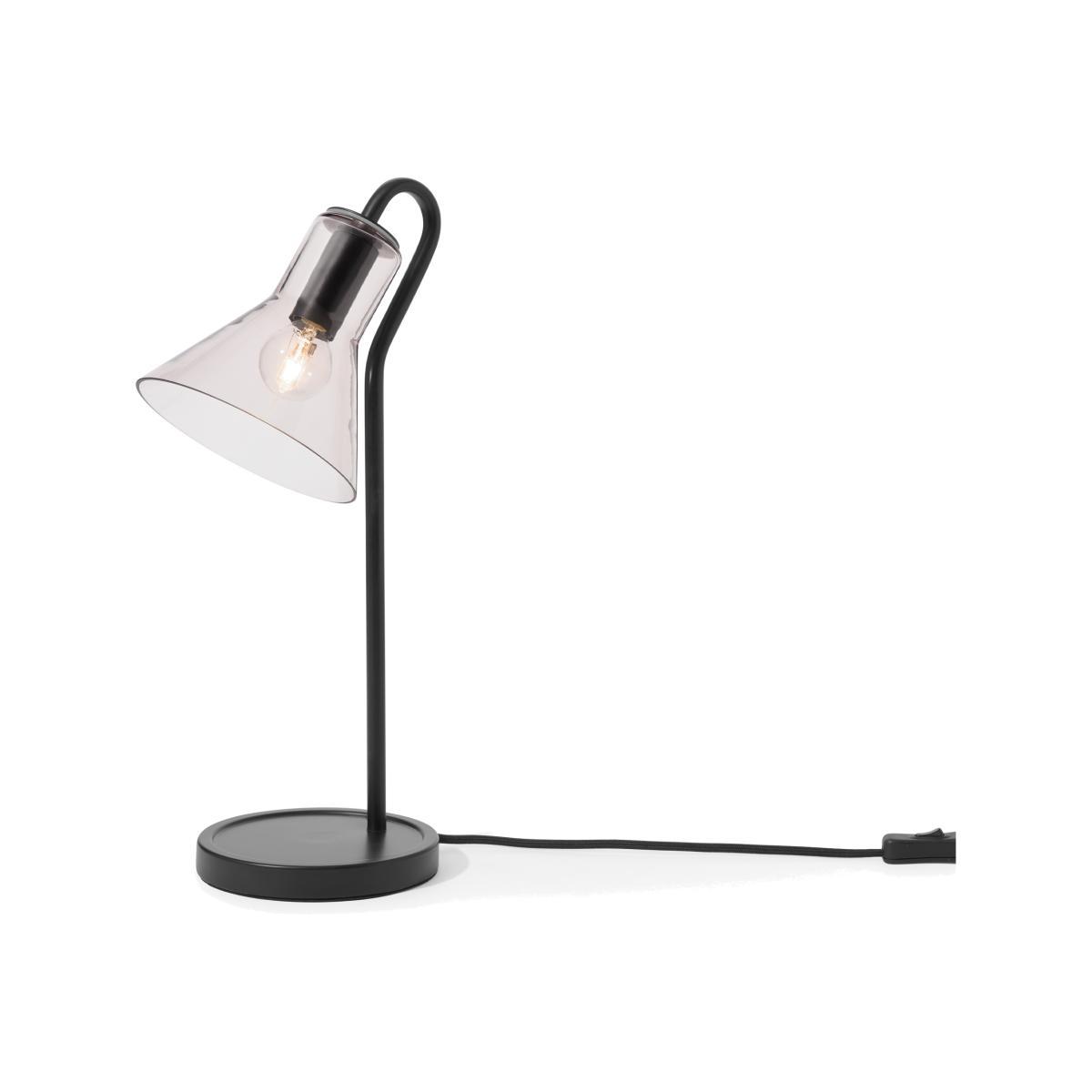 Lens Table Lamp, Black & Smoked Glass – image 1