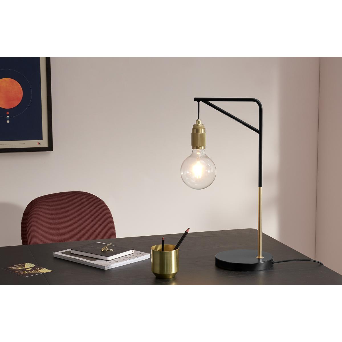 Othello Table Lamp, Black & Brushed Brass – image 3