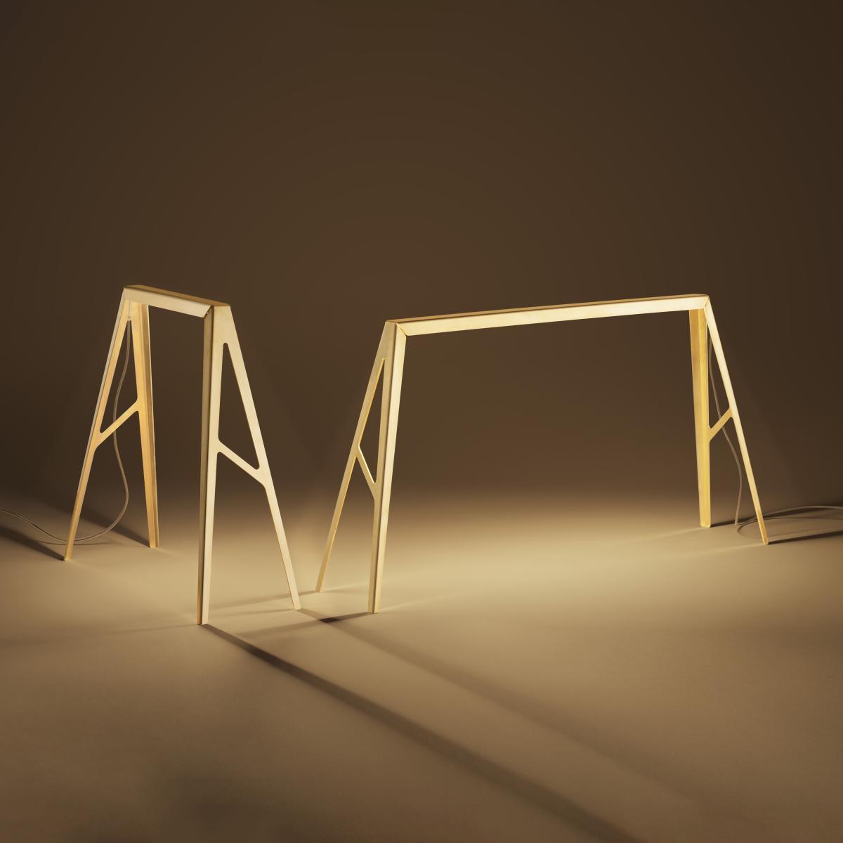 Bridge 1 LED Table lamp metal gold / L 49 x H 26 cm - Foscarini – image 2