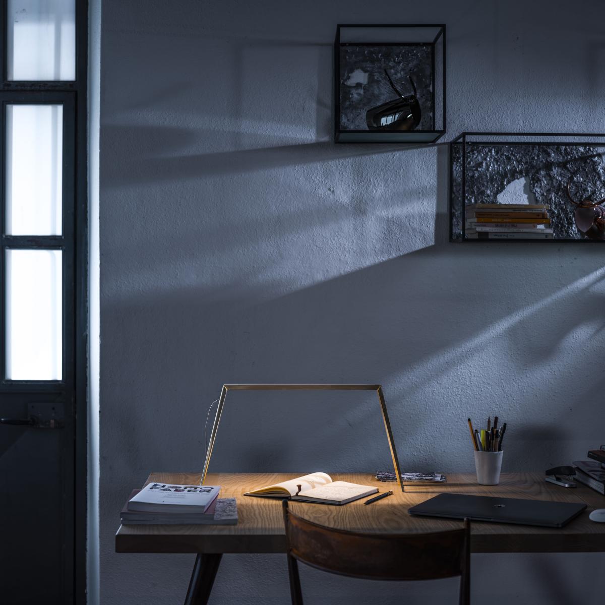 Bridge 1 LED Table lamp metal gold / L 49 x H 26 cm - Foscarini – image 3
