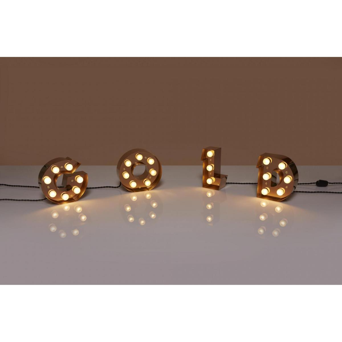 Caractère Table lamp - / Wall light - Letter L - H 20 cm by Seletti Gold – image 5
