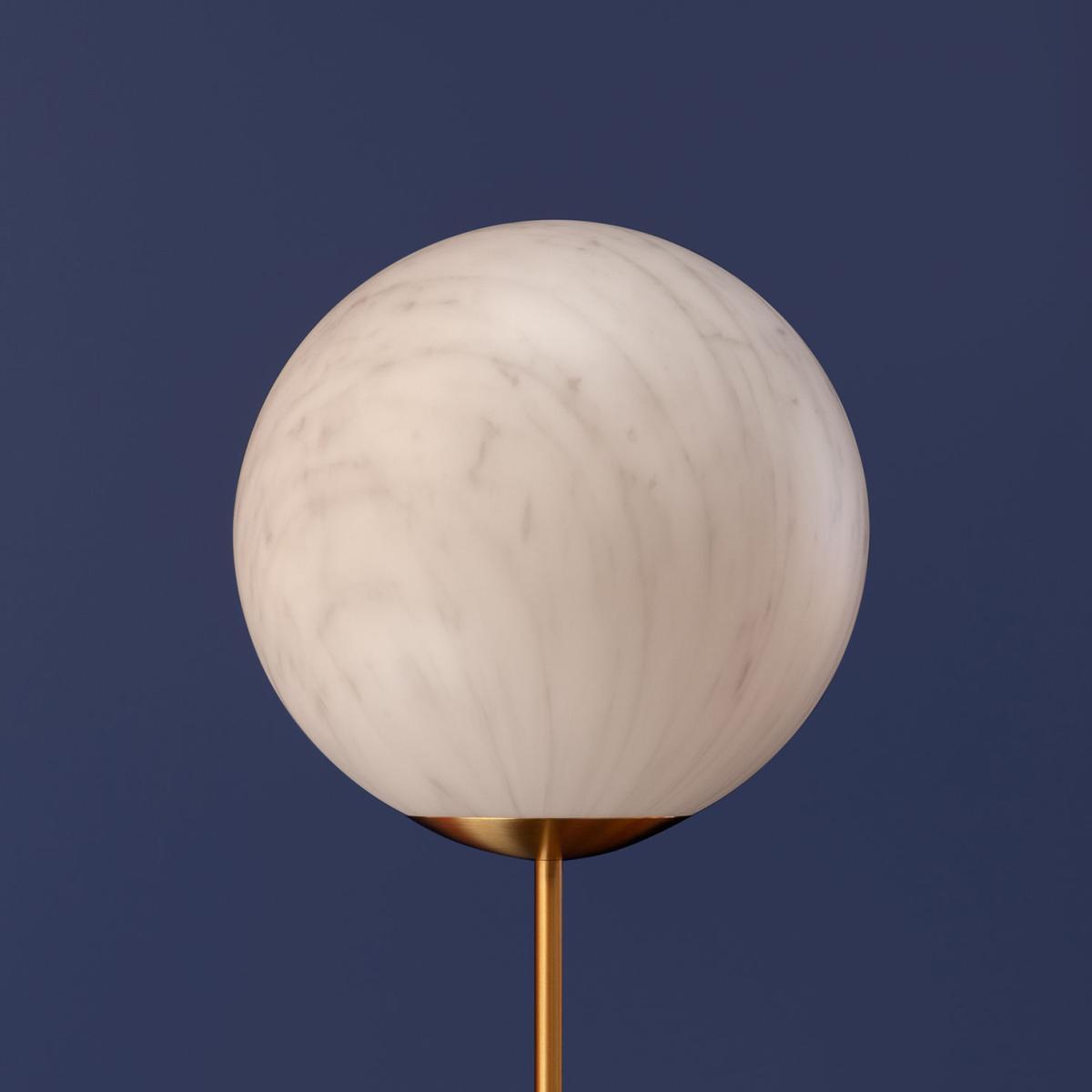 Mineral Lamp - / Marble-effect plastic - Ø 40 x H 75 cm by Slide White – image 3