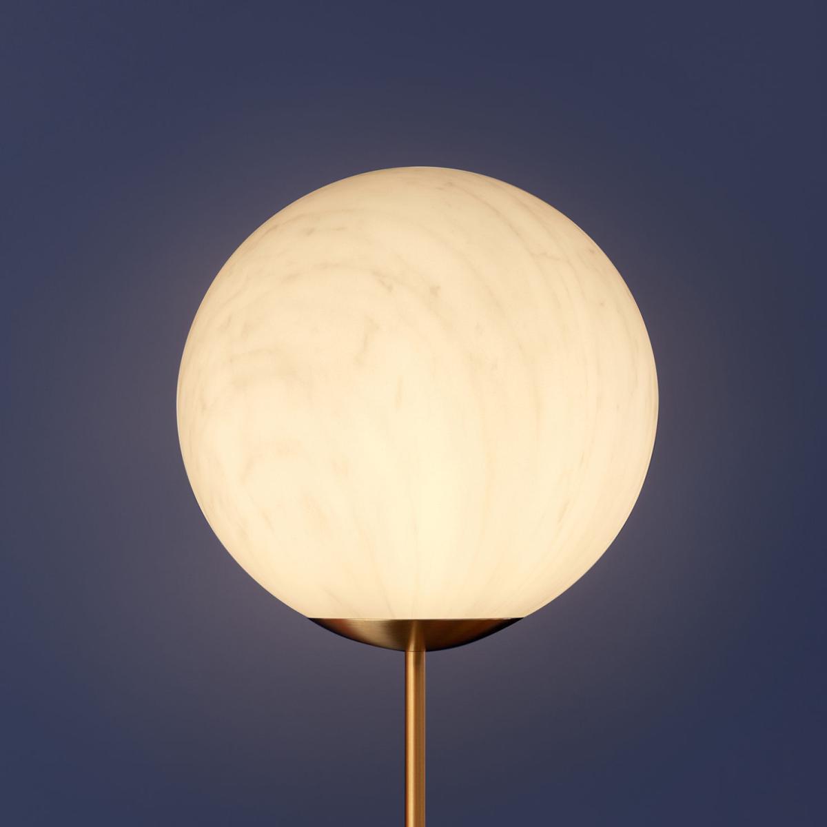 Mineral Lamp - / Marble-effect plastic - Ø 40 x H 75 cm by Slide White – image 4