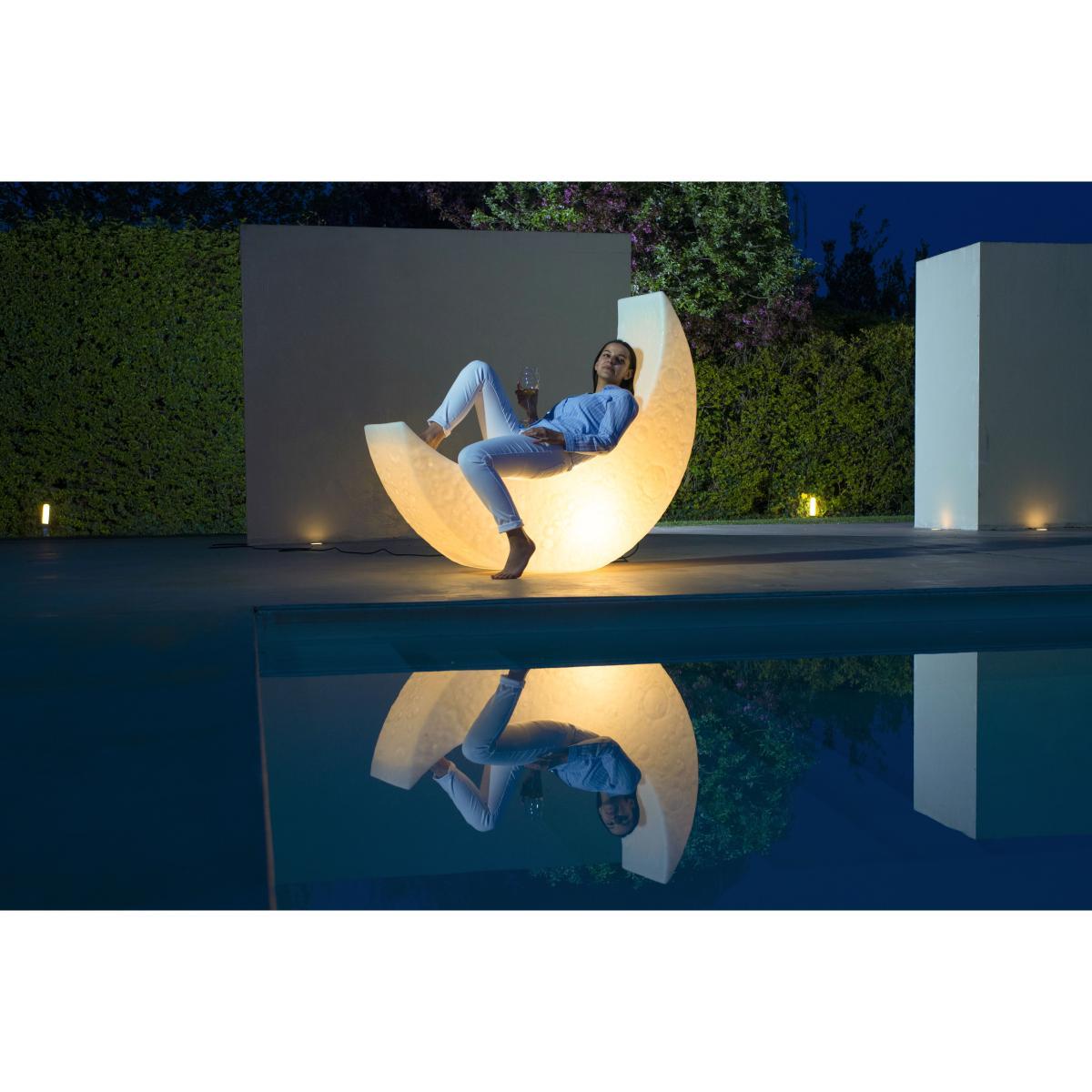 My Moon Lamp - / Luminous rocking chair - L 152 cm / Indoor-outdoor by Seletti White – image 4