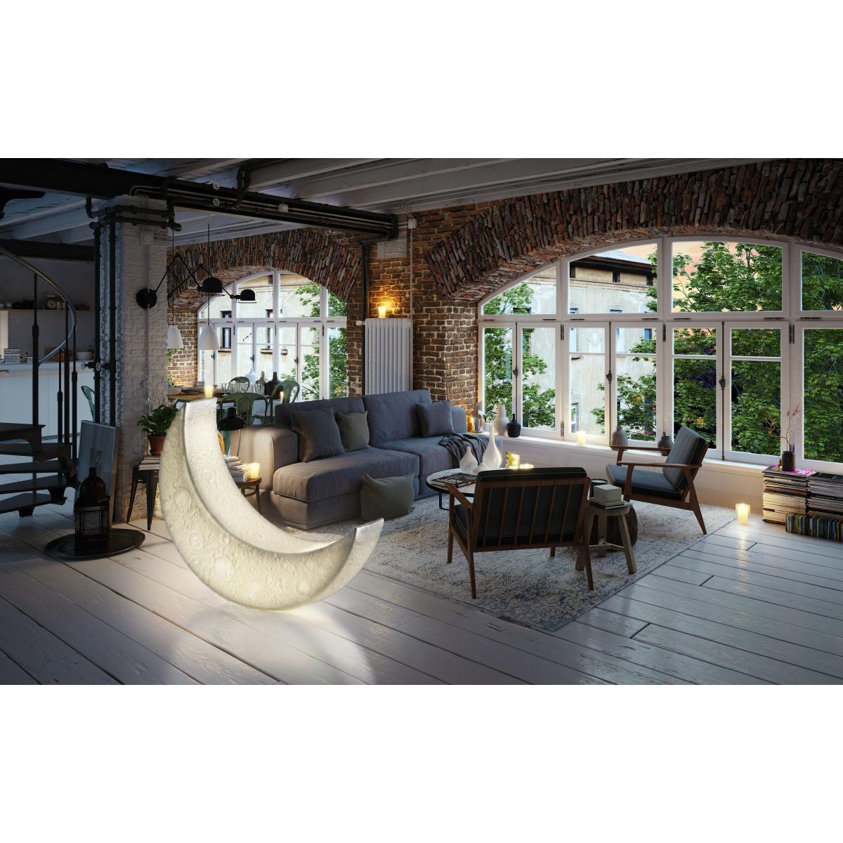 My Moon Lamp - / Luminous rocking chair - L 152 cm / Indoor-outdoor by Seletti White – image 6