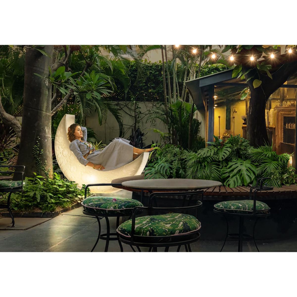 My Moon Lamp - / Luminous rocking chair - L 152 cm / Indoor-outdoor by Seletti White – image 7