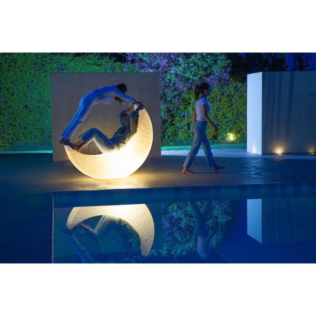 My Moon Lamp - / Luminous rocking chair - L 152 cm / Indoor-outdoor by Seletti White – image 8