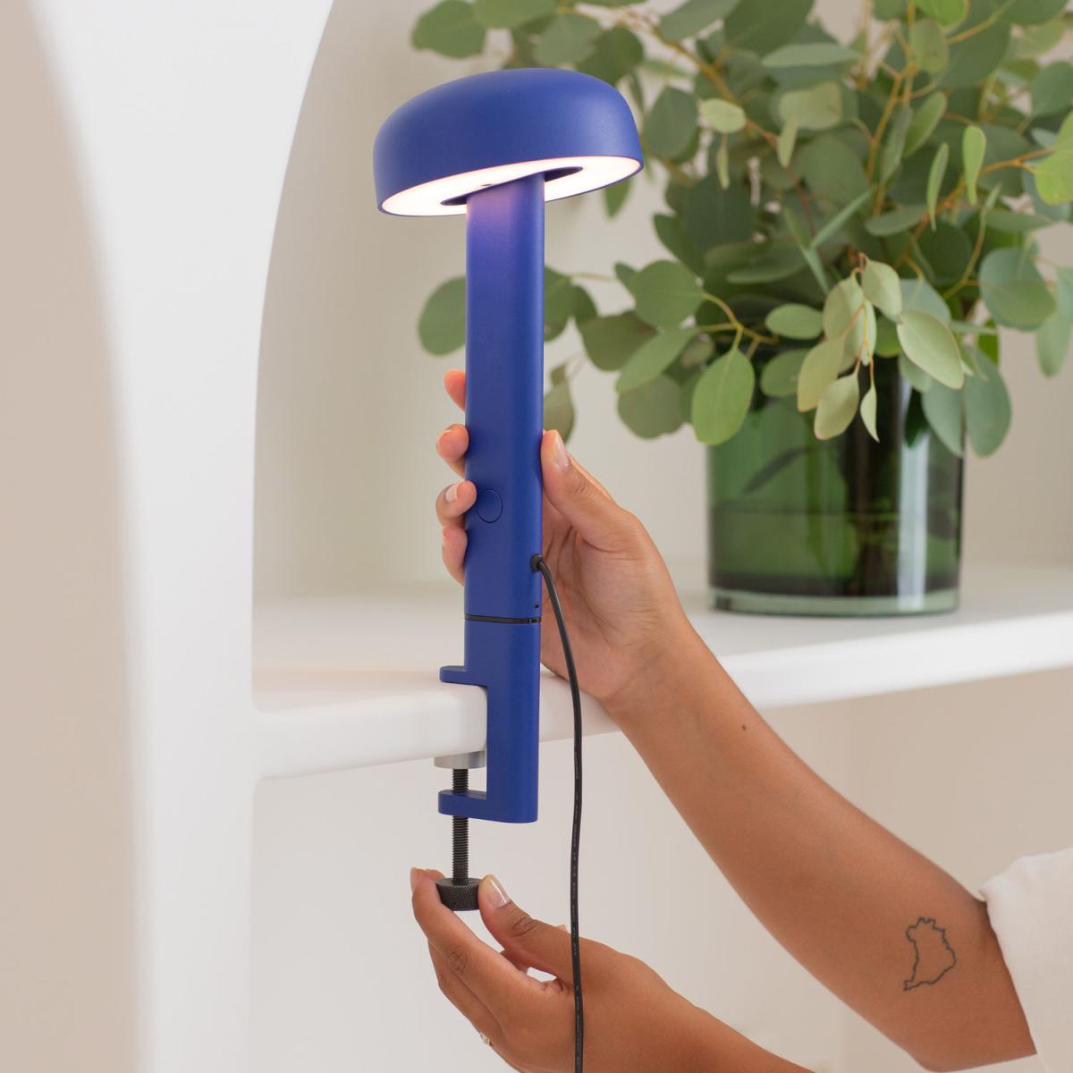 NOD LED Table lamp metal blue / Clamp base - Metal - H 34 cm - TIPTOE – image 3