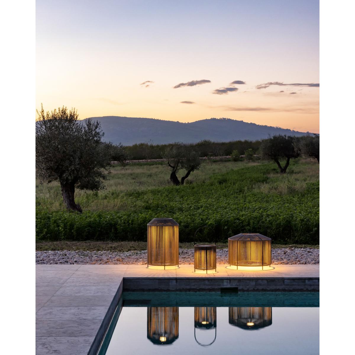 Mora LED Solar lamp - / Recharges via solar power or mains power - Ø 54 x H 42 cm / Polypropylene cord by Vincent Sheppard Grey – image 3