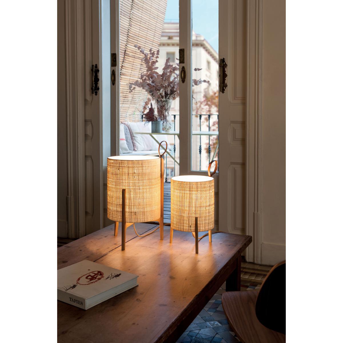 Greta Table lamp - / Ø 33 x H 58 cm by Carpyen Beige/Natural wood – image 3