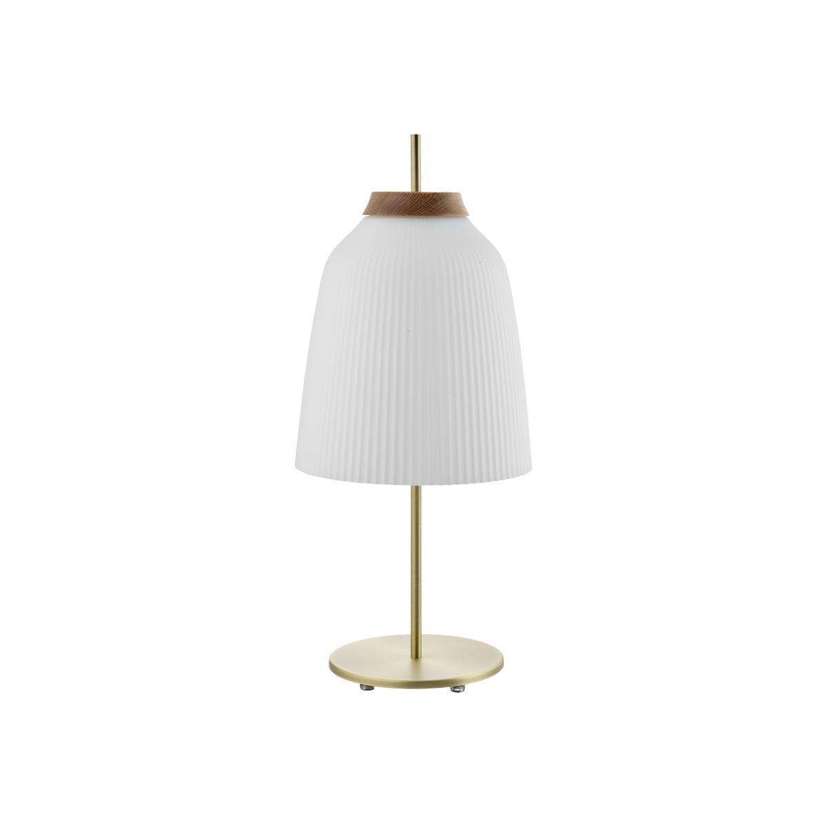Campa Table lamp - / H 61,5 cm - Glass by Bolia White/Gold – image 1