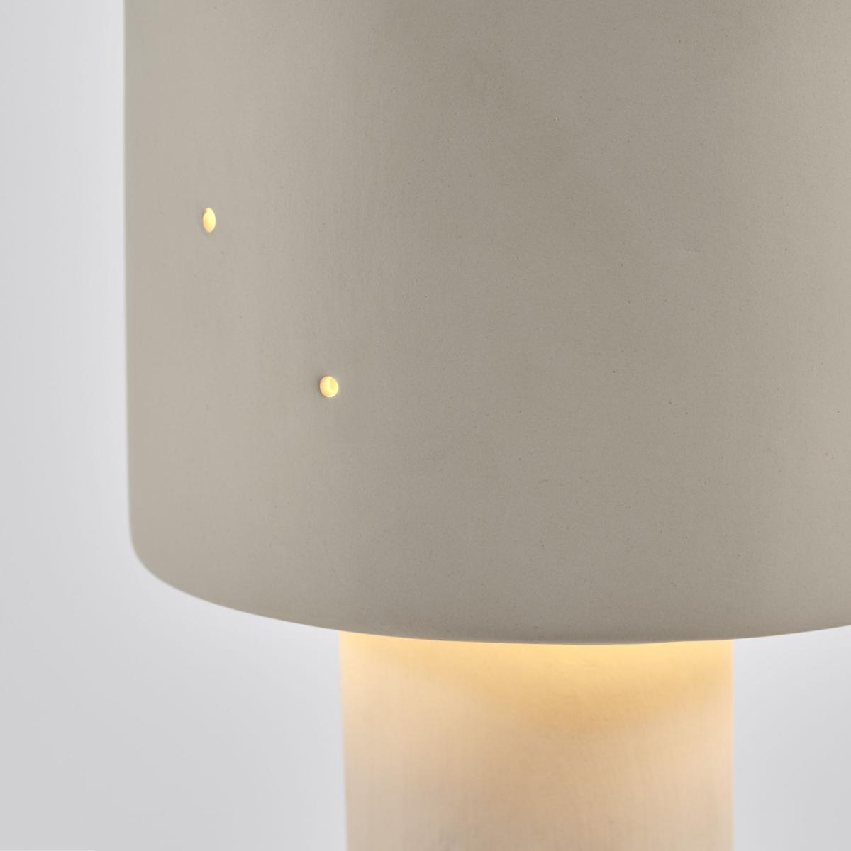 Clara 01 Table lamp ceramic white beige / Sandstone - Ø 12 x H 39 cm - Serax – image 4