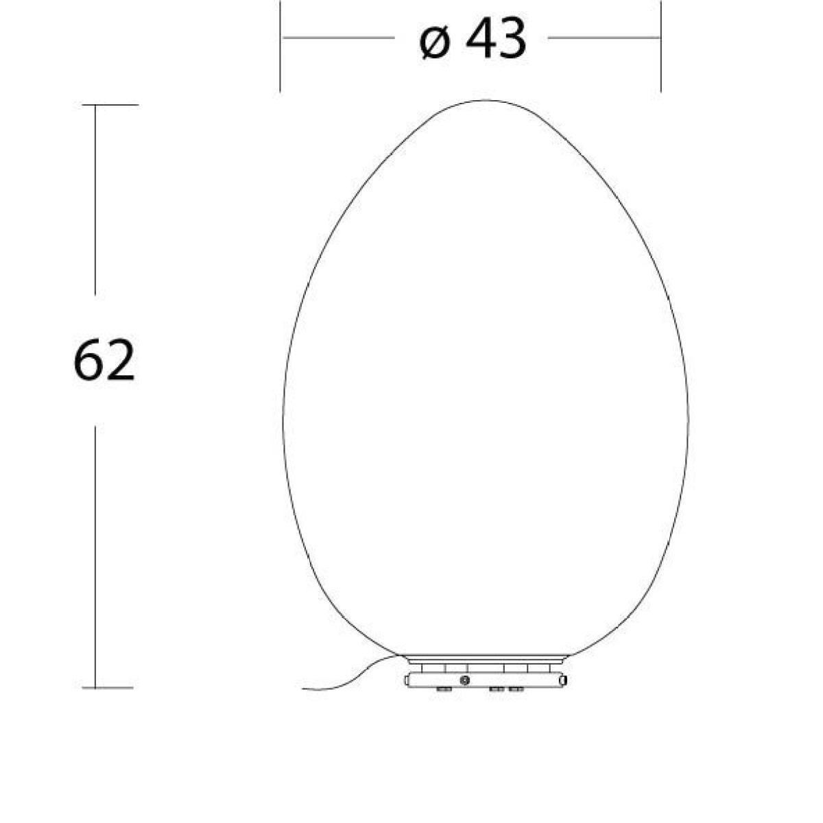 Uovo Table lamp by Fontana Arte White – image 8