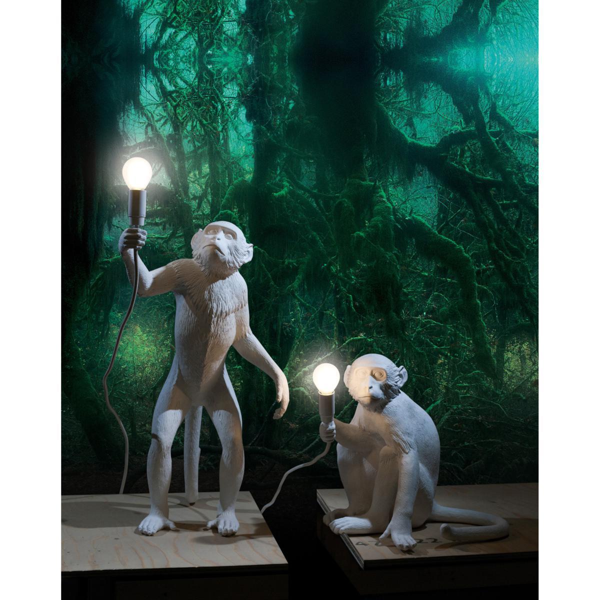 Monkey Standing Table lamp - / Indoor - H 54 cm by Seletti White – image 2