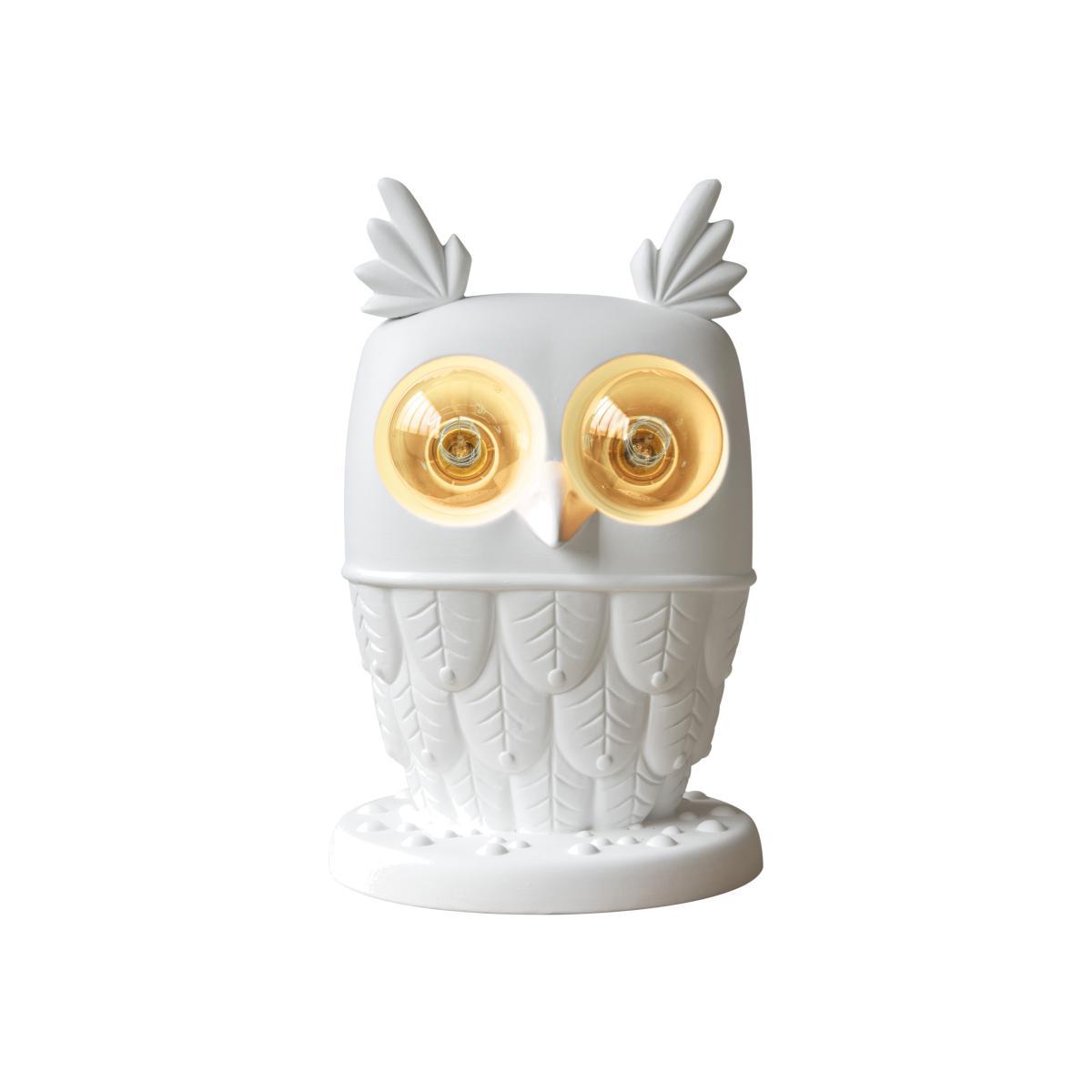 Ti-vedo Table lamp - Ceramic owl - H 41 cm by Karman White – image 1