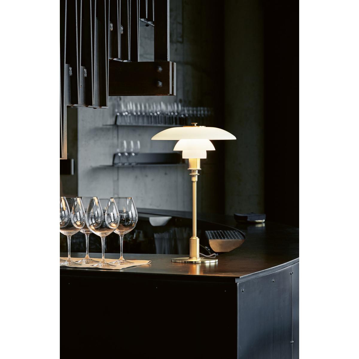 PH 3/2 Table lamp - / Glass & brass - 1927 by Louis Poulsen White/Gold/Metal – image 2