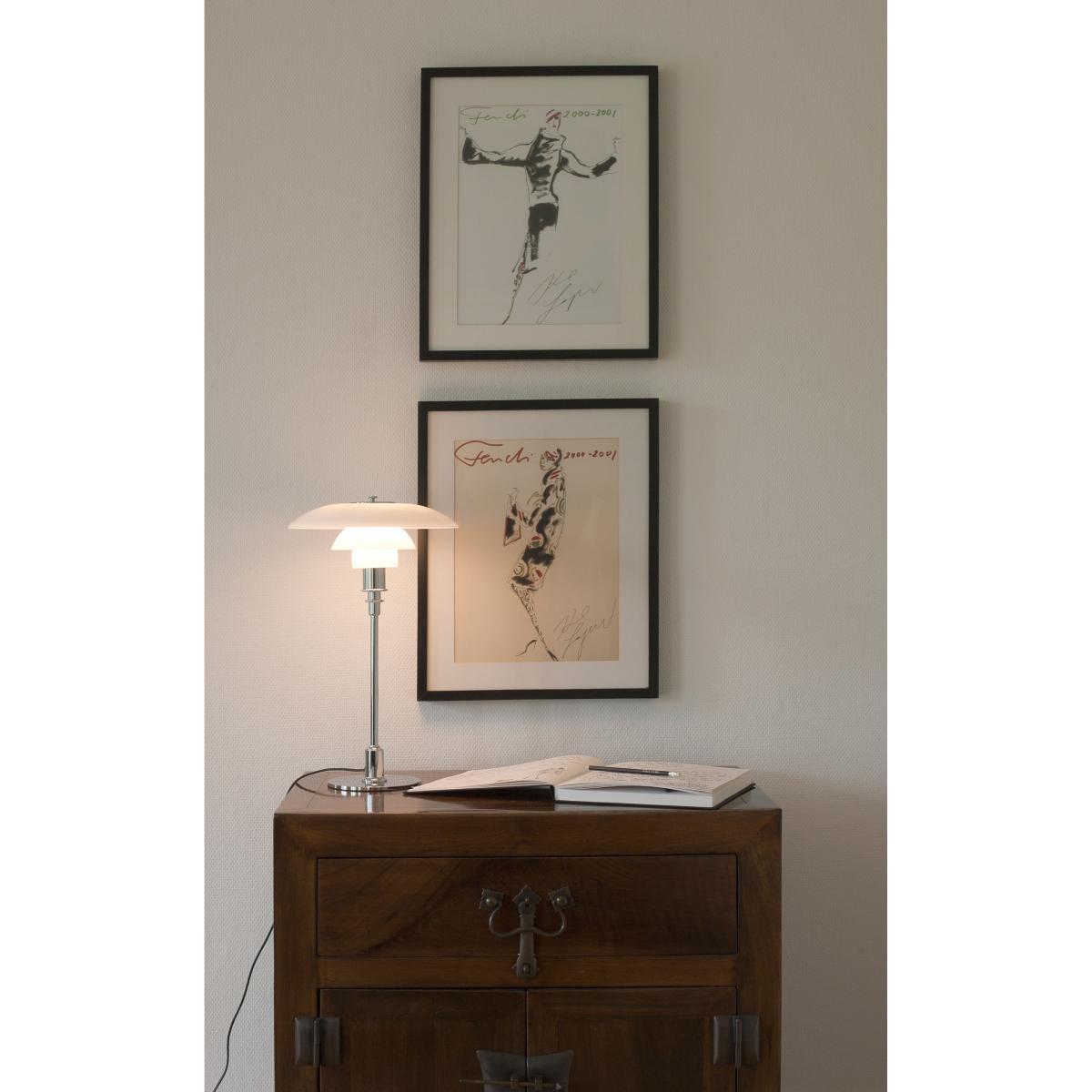 PH 3/2 Table lamp - / Glass & brass - 1927 by Louis Poulsen White/Gold/Metal – image 3