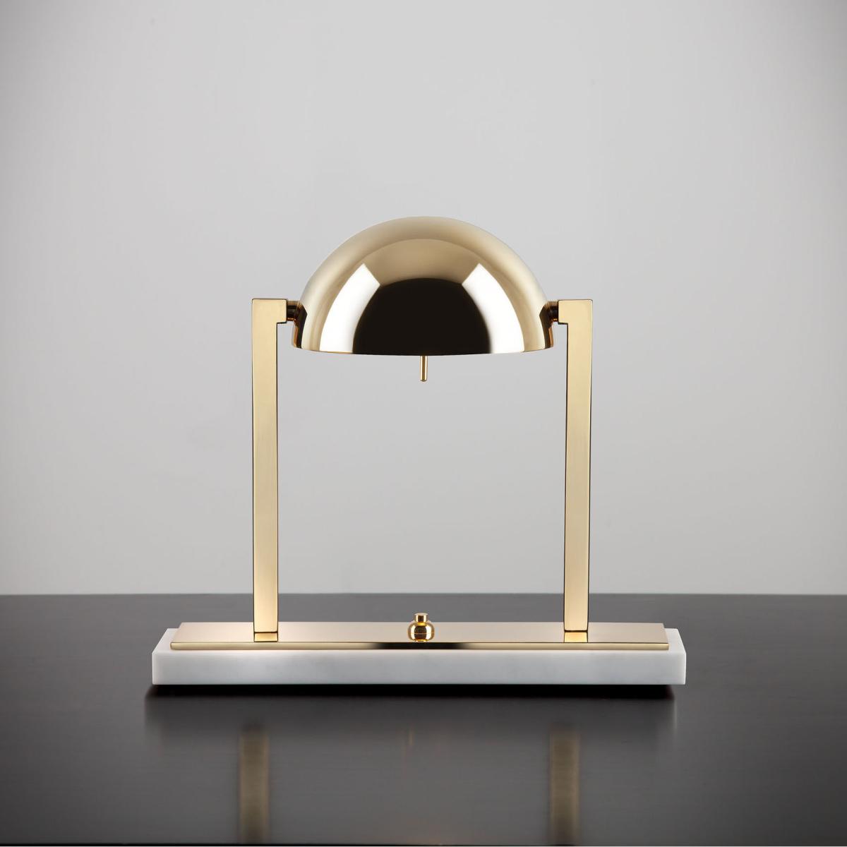 Diane Table lamp metal gold / Jacques Adnet, 1932 - Limited edition - Lumen Center Italia – image 3