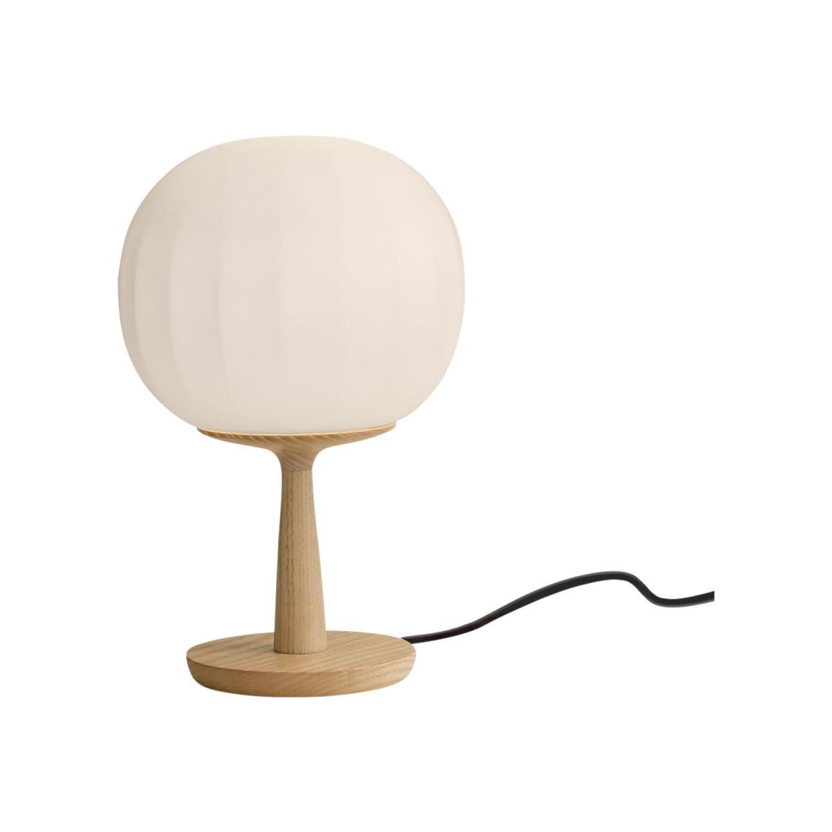 Lita Table lamp - / LED - Ø 18 cm by Luceplan White/Natural wood – image 1