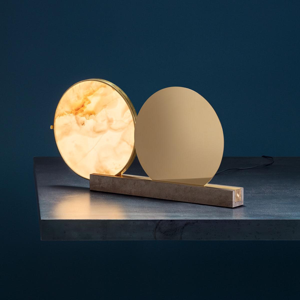 Alchemie Table lamp - / Alabaster & brass by Catellani & Smith Gold/Metal – image 1